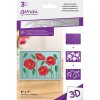 gemini precious poppies 3d embossing folder stenci