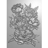 gemini peonies 3d embossing folder gem ef5 3d peon 1