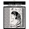 stamperia thick stencil 18x18cm lady side kstdq40