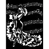 stamperia thick stencil 20x25cm desire dancer kstd