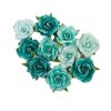 prima marketing painted floral flowers shiny teal