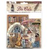 stamperia vintage library die cuts 44pcs dfldc74