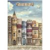 stamperia vintage library a4 rice paper the world