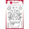 woodware flower pot gnome clear stamps frs978