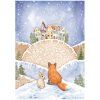 stamperia winter valley a4 rice paper fox and bunn