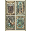stamperia magic forest a4 rice paper packed cards