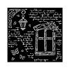 stamperia thick stencil 18x18cm blue land window k