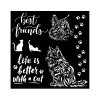stamperia orchids and cats thick stencil 18x18cm b
