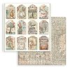 stamperia brocante antiques 12x12 inch paper sheet