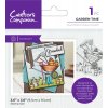 crafters companion modern man clear stamp garden t