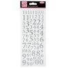 Třpytivé samolepky Čísla stříbrná