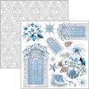 Sada oboustranných papírů Elegance of Blue 15x15cm