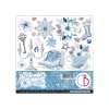 Sada oboustranných papírů Elegance of Blue 15x15cm