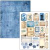 Ciao Bella sada papírů Lumania Kniha Mixed Media Blue Denim A4 Maxi 50 stran