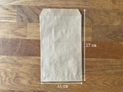 papirovy pytlik pytlicek 11x17 cm plochy hnedy recyklovany eko