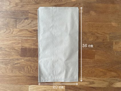 pytlik papirovy sacek 20x36 cm plochy hnedy recyklovany ekologicky pytlicek