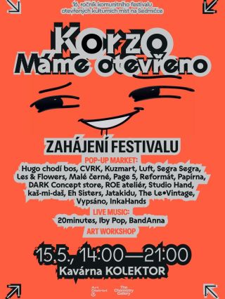 Dnes @mame_otevreno od 14 h před Národní galerií a kavárnou Kolektor. POP-UP market & zahájení festivalu @artdistrict7....