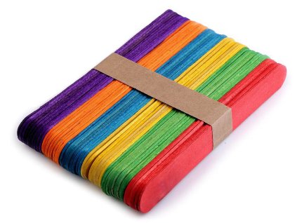 drevene spachtle barevne 1 8x15 cm 48 ks mix