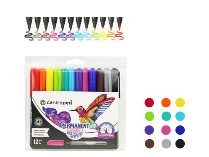centropen popisovac 2896 permanent creative sada 12 barev
