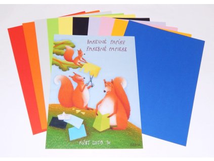 Sada barevných papírů 10 listů