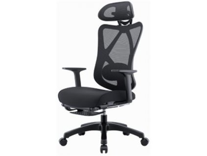 Kancelářská otočná židle "Cope", černá, látkový potah, nastavitelná opěrka hlavy, podnožka