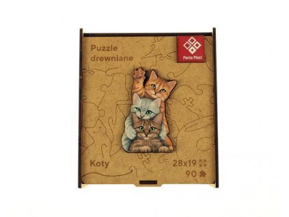 Puzzle "Cat`s family", dřevěné, A4, 90 ks, PANTA PLAST 0422-0004-03