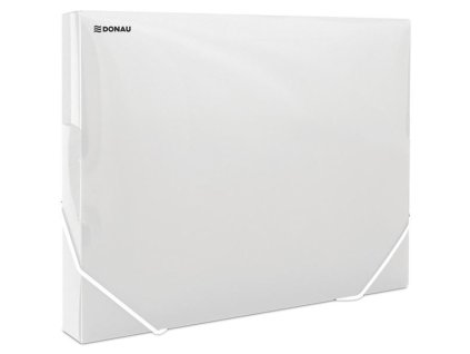 Box na spisy s gumič. DONAU A4 plast,transp.3cm