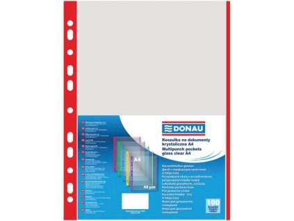 Euroobaly U bar.okraj-A4,červené,mat,40mic,100ks