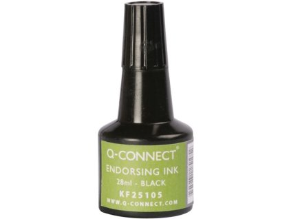 Razítková barva Q-Connect, 28 ml, černá