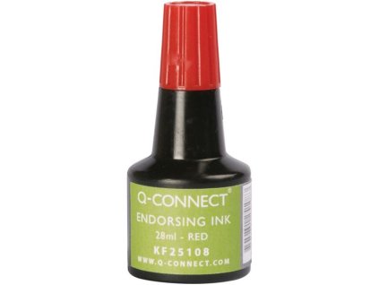 Razítková barva Q-Connect, 28 ml, červená