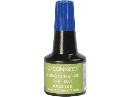 Razítková barva Q-Connect, 28 ml, modrá