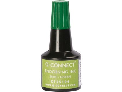 Razítková barva Q-Connect, 28 ml, zelená