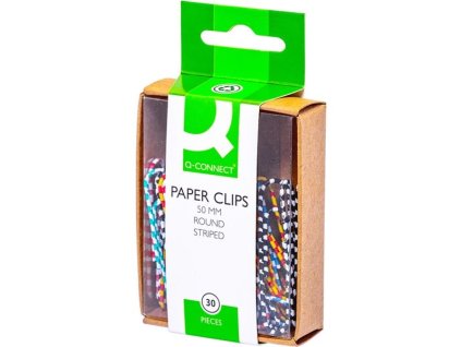 Kancelářské sponky Q-Connect 50 mm,mix barev, 30ks