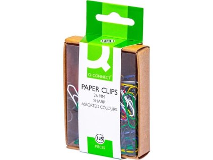 Kancelářské sponky Q-Connect 26,0 mm, mix barev