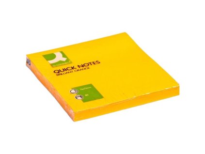 Bloček Q-Connect, 76 x 76 mm, neonově oranžový