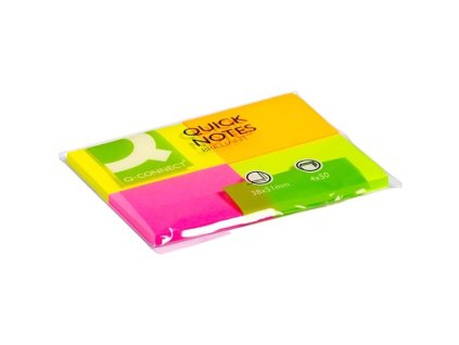 Bloček Q-Connect 38 x 51 mm, neonový, 4 ks