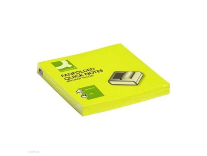 Z-Bloček Q-Connect, 76 x 76 mm, neonově žlutý