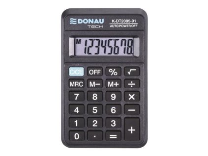 Kapesní kalkulačka DONAU TECH, K-DT2085,8-m,černá