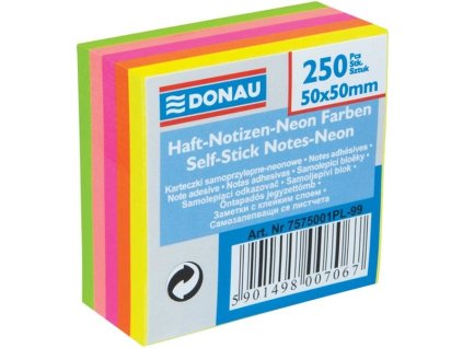 Bloček Donau, 50 x 50 mm, neonový