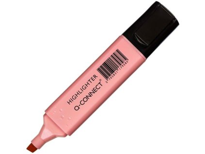 Zvýrazňovač Q-Connect, pastelově růžový