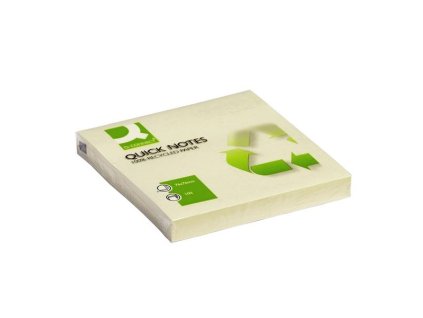 Recyklovaný bloček Q-Connect 76 × 76 mm, žlutý