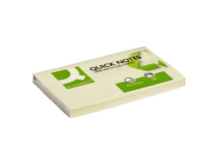 Recyklovaný bloček Q-Connect 76 × 127 mm, žlutý