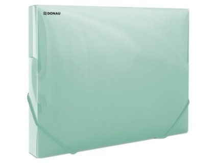 Box na spisy DONAU - A4,  plastový, transp.zelený