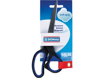 Nůžky Donau Soft grip, 16,5 cm, modré