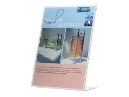 Prezentační stojan Q-Connect A4, tvar L plastový