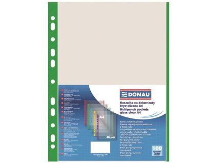 Euroobaly U bar.okraj-A4,zelená,mat,40mic,100ks