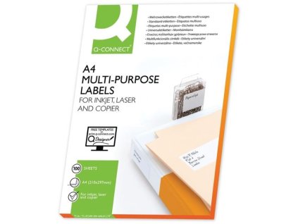Univerzální etikety Q-Connect, 99,1x67,7mm, bílé