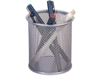 Drátěný stojánek na tužky Q-Connect, stříbný