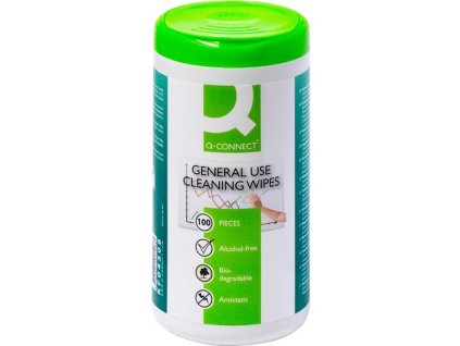 Čisticí ubrousky Q-Connect na plasty, 100 ks