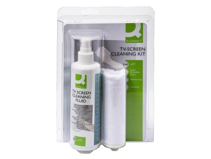Čisticí set Q-Connect na TV, sprej + mikroutěrka